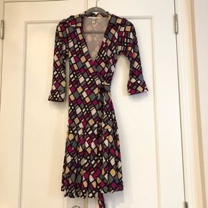 DVF sz 0 fall silk jersey wrap dress